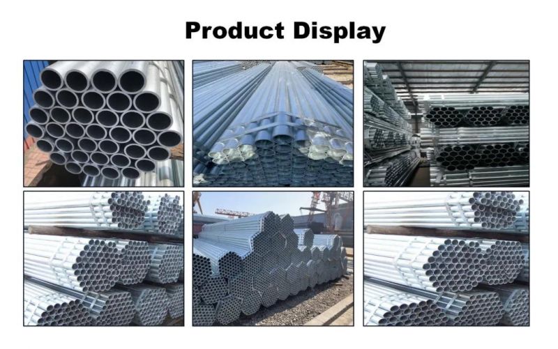 Hot Dipped Galvanized Steel Pipe Size 1/2 3/4 1"2"1.5"Inch Gi Pipe Pre Galvanized Steel Tube
