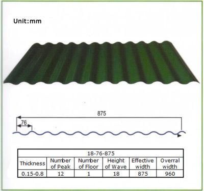 Color Coated Galvanized Corrugated Roofing