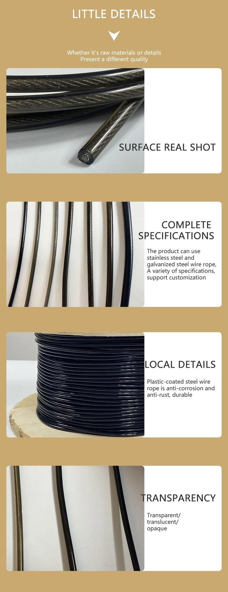 1*19 Stainless Steel Coated Wire Rope 304/316 Stainless Stee