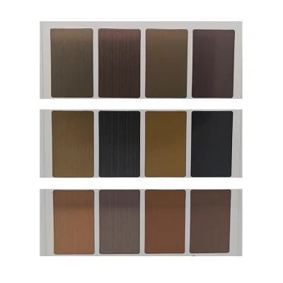 Customized Surface Ti Brown PVD Coating Polished Ba 1220X2440mm Inox Sheet