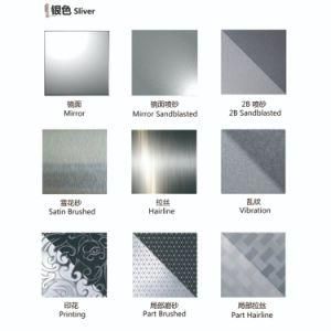 304 Rose Gold Etched Wall Panel PVD Color Coating Stainless Steel Plates for Decoration