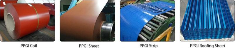 ASTM ISO Certification Dx52D PPGI Dx51d Dx54D Pre-Painted Galvanized Steel Coil
