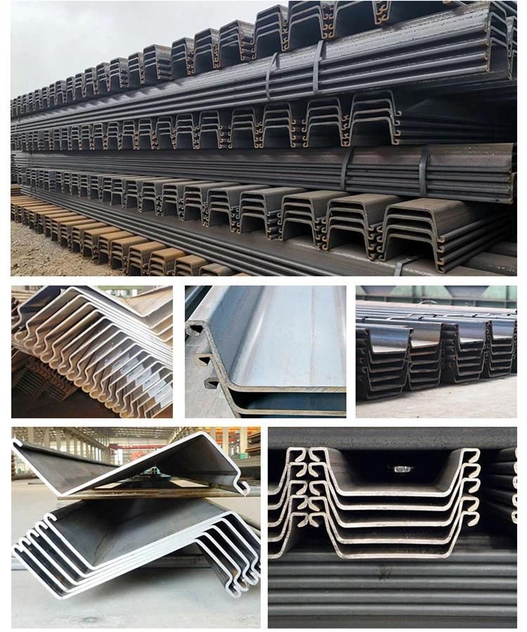 Grade S355 Hot Rolled 400mm*100mm*10.5mm Materials Steel Sheet Pile U Type Hot Rolled Steel Sheet Pile Price Per Ton Type 3 Type 4 Hot Rolled Steel Sheet Piles