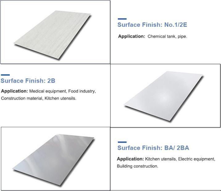 Ba 8K 201 SUS304 316 316L 430 Ss Stainless Steel Sheet 304 Stainless Steel Sheet Metal Sheet