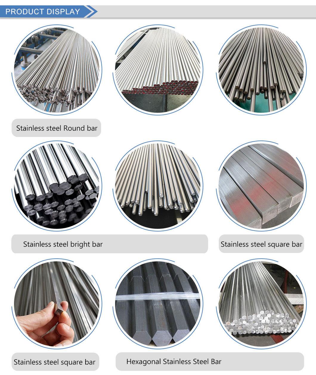 Custom ASTM 201 202 304 304L 310S 309S 316 321 904L 2205 5083 Metal Rod 6mm Hexagonal/Flat/Rectangular/Round Stainless Steel/Aluminum/Carbon/Galvanized Rod Bar