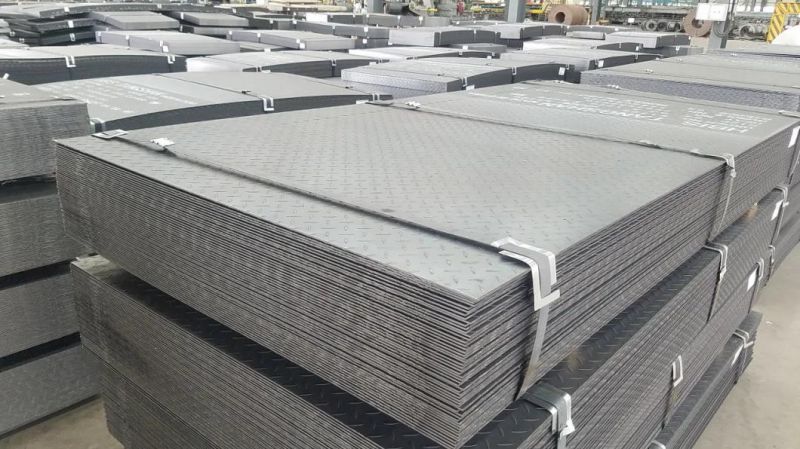 S235 Chequered Roof Sheets Weight 4.5mm Anti-Slip Mild Steel Checkered Floor Plate