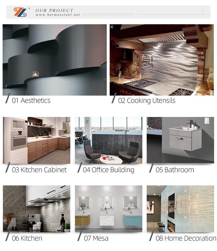 201 304 Lamination Stainless Steel Sheet for Interior Decoration Project