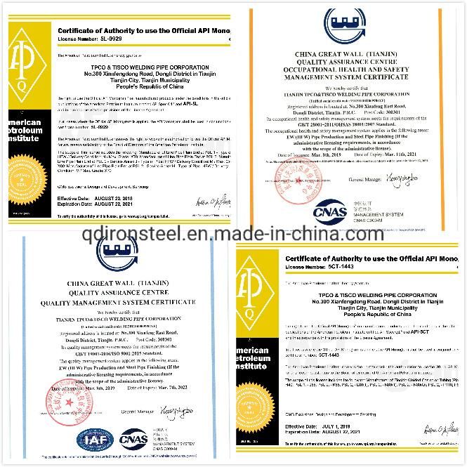 API 5L Standard Psl1/Psl2 Hot Rolled Seamless Steel Pipe API 5L Line Pipe with Grade X42/X52/X60/X70/X80