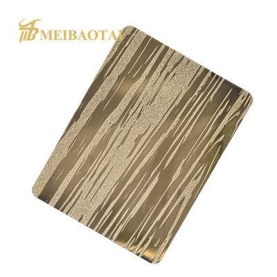 Used Leather Embossing Plates Linen Sheet Gold Mirror 201 304 Stainless Steel Sheet for Stainless Steel Kitchen