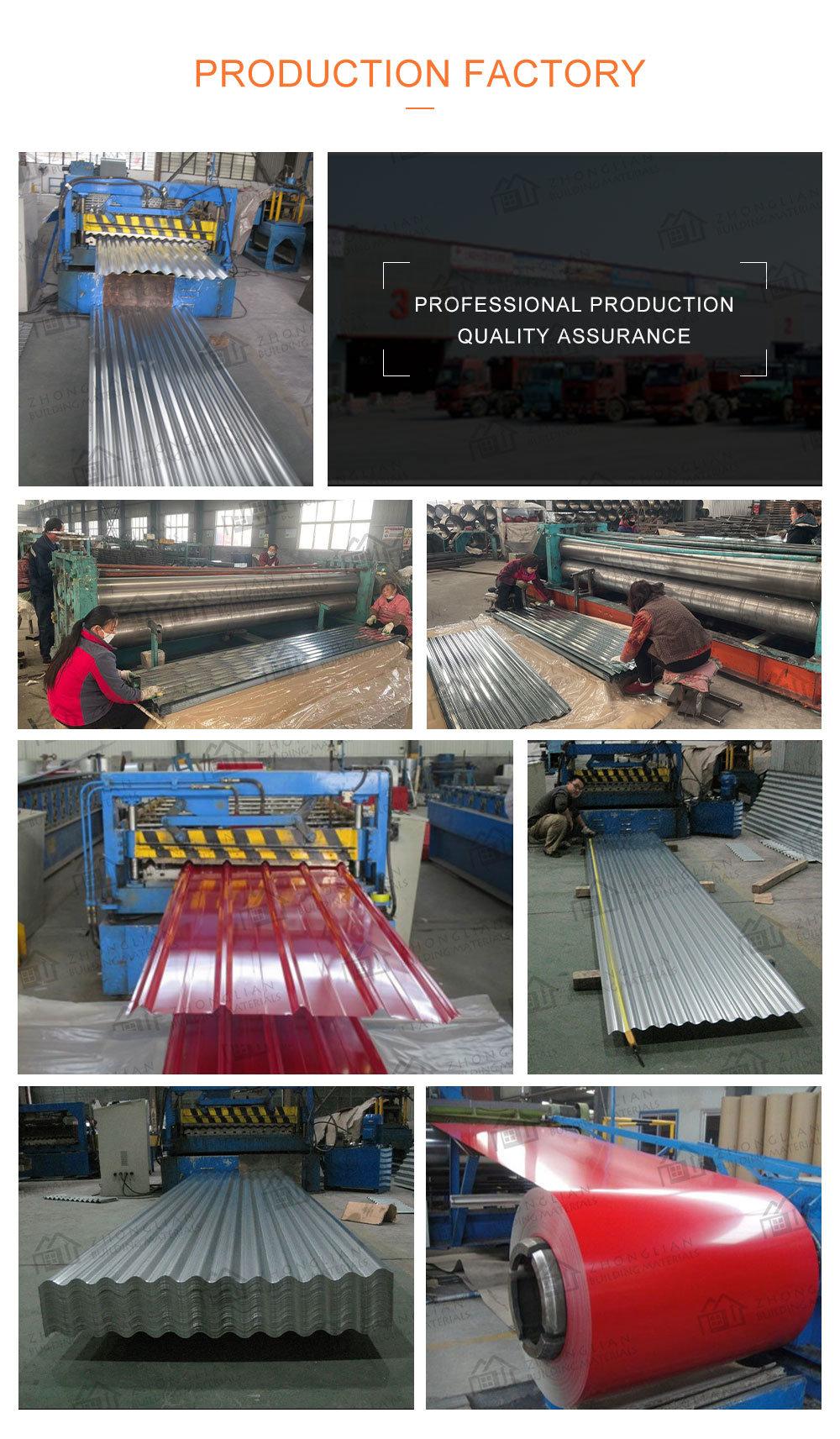 Building Material G550 Steel Plate Color Coated Corrugated Galvanized Roofing Sheet