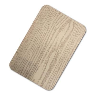 201 304 316 Stainless Steel Color Sheet of Wood Grain Pattern for Engineering Decoration