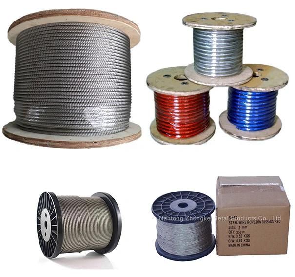 Anti-Twist 8X19s+FC Galvanized Steel Wire Rope for Elevator