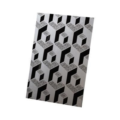 High Quality Mirror Etched Silver Black Titanium1219X2438mm Hotel Elevator Wall Decorative Plate Grade 201j1 J2 Stainless Steel Plate