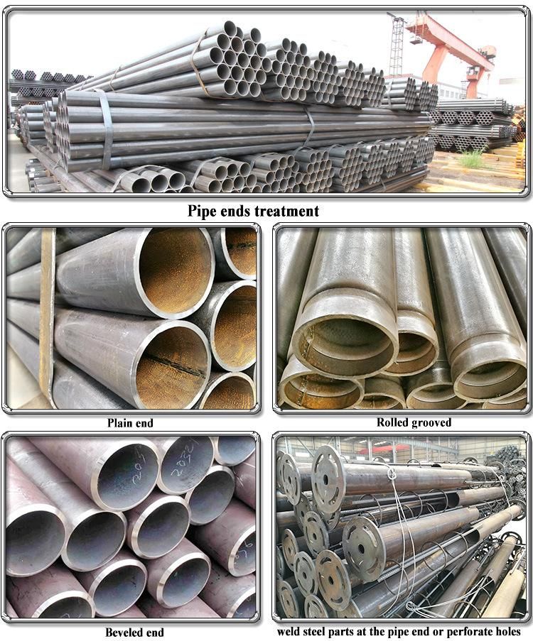 8 Inch (DN200) Black ERW Carbon Steel Pipe Sch40 ASTM A53 Gr. B