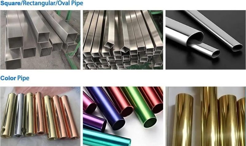ASTM 201 202 310S 309S 304 316 2205 5083 5052 3003 1020 1045 Welded Seamless Polished Aluminum/Galvanized/Carbon/Stainless Steel Pipe for Decorative