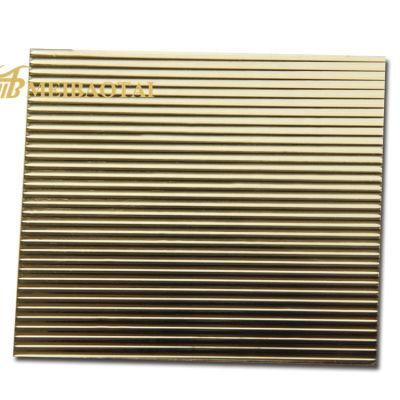 Golden Silver Color Coating Stamped Design 1219X2438mm 0.65mm 304 Stainless Steel Sheet