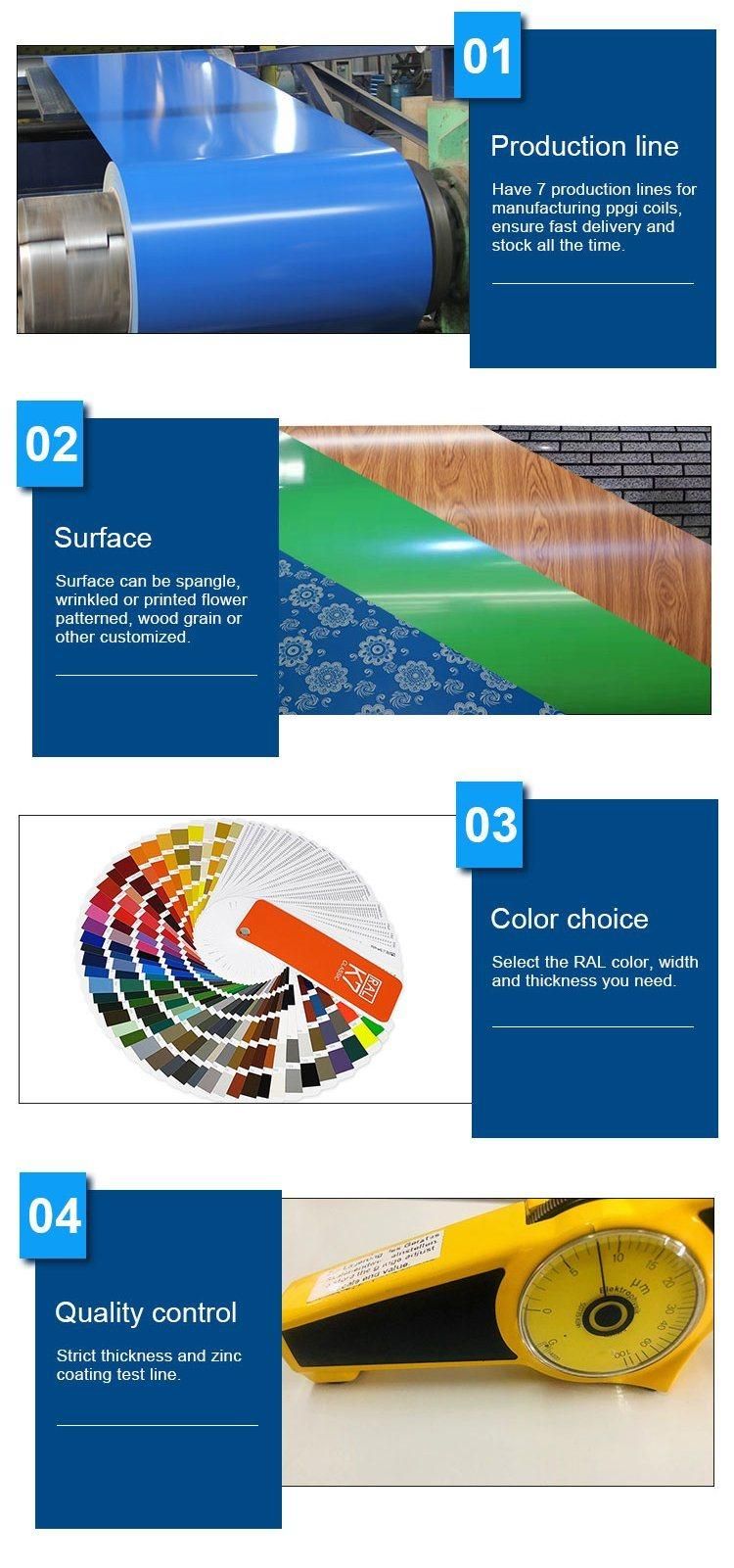 Color Coating Steel Sheet PPGI PPGL Zinc Galvanized Roofing Sheet Metal Roof Panel Prepainted Steel Coil