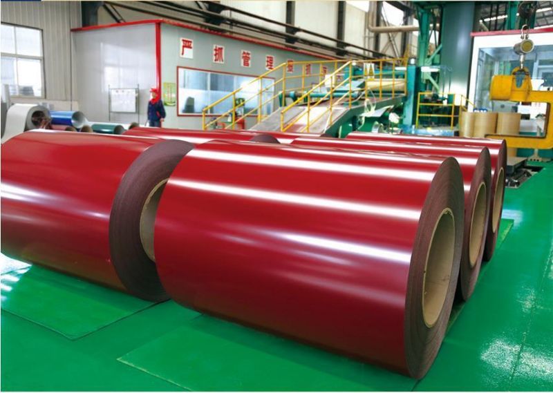 Red/Blue/Green/Black/White Color Coated Steel Coil PPGI Coil PPGL Coil Metal Sheet for Roofing Sheet