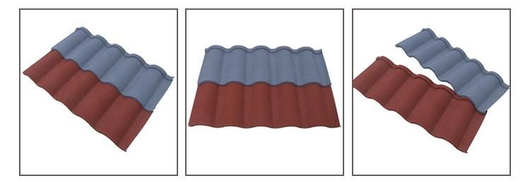 Interlocking Panels Classical Type Galvalume Color Stone Coated Metal Roof Tile
