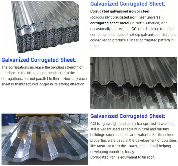 Buliding Materials Hot Dipped Galvanized Corrugated Steel Sheet