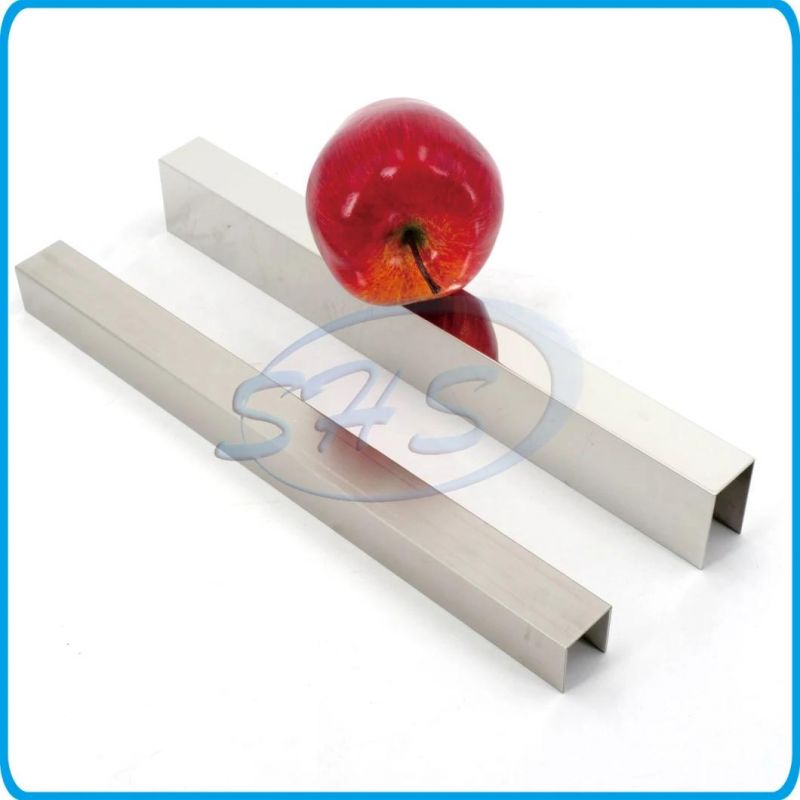 AISI304 Stainless Steel U-Shaped Groove Edge, Door Edging Strip, Backdrop Rose Moldings