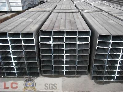 100mmx50mm Black Rectangular Steel Pipe