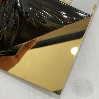 8K Mirror Ti-Gold Color 304/201 Stainless Steel Sheet