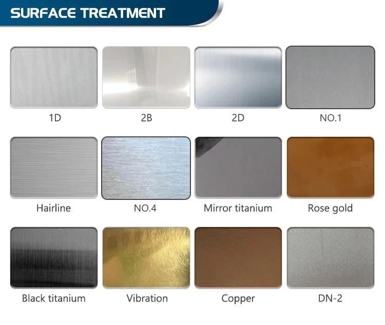 Factory ASTM JIS SUS 201 202 301 304 304L 316 316L 310 410 430 Stainless Steel Sheet/Plate 0.1mm~50mm