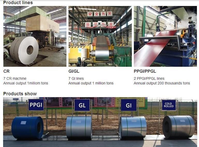 Hot Cold Rolled Hr Cr PPGI Galvanized Steel Coil with Z275 Z100