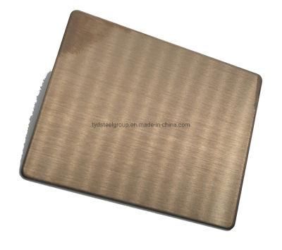 DIN TUV BV Ti-Brown Titanium Slit Edge Hairline Hl Decorative Plate Stainless Steel Sheet