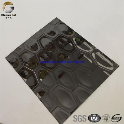 Ef262 Original Factory Hotel Wall Panels Cladding Panels 304 Black Mirror Egg Shape Embossing Stainless Steel Sheets