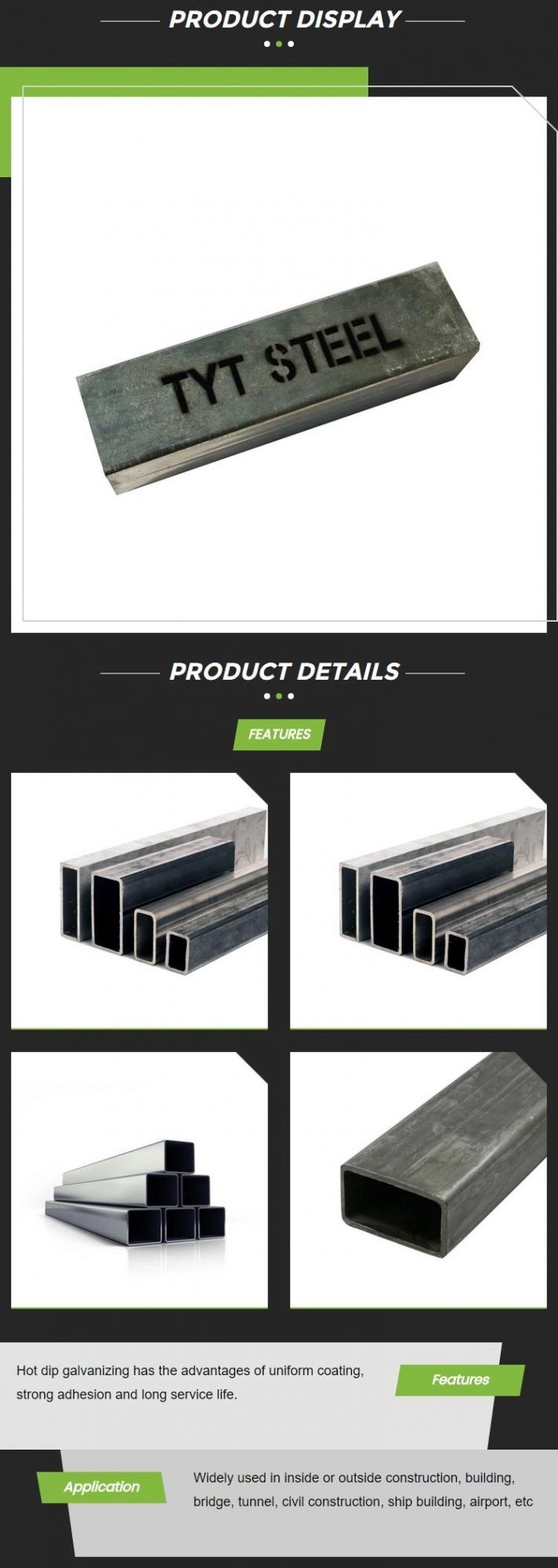 Professional Manufacturer of Black and Galvanzied Steel Pipe for Construction