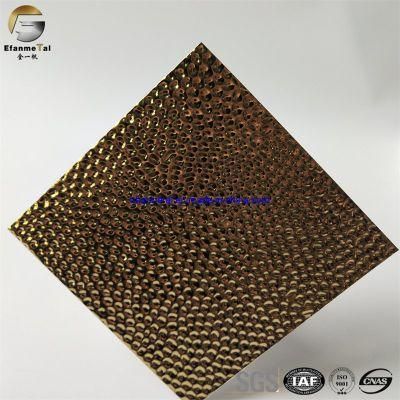 Ef271 Original Factory Roofing Sheets Panels 0.7mm 304 Black Mirror Water Waving Embossing Stainless Steel Sheets