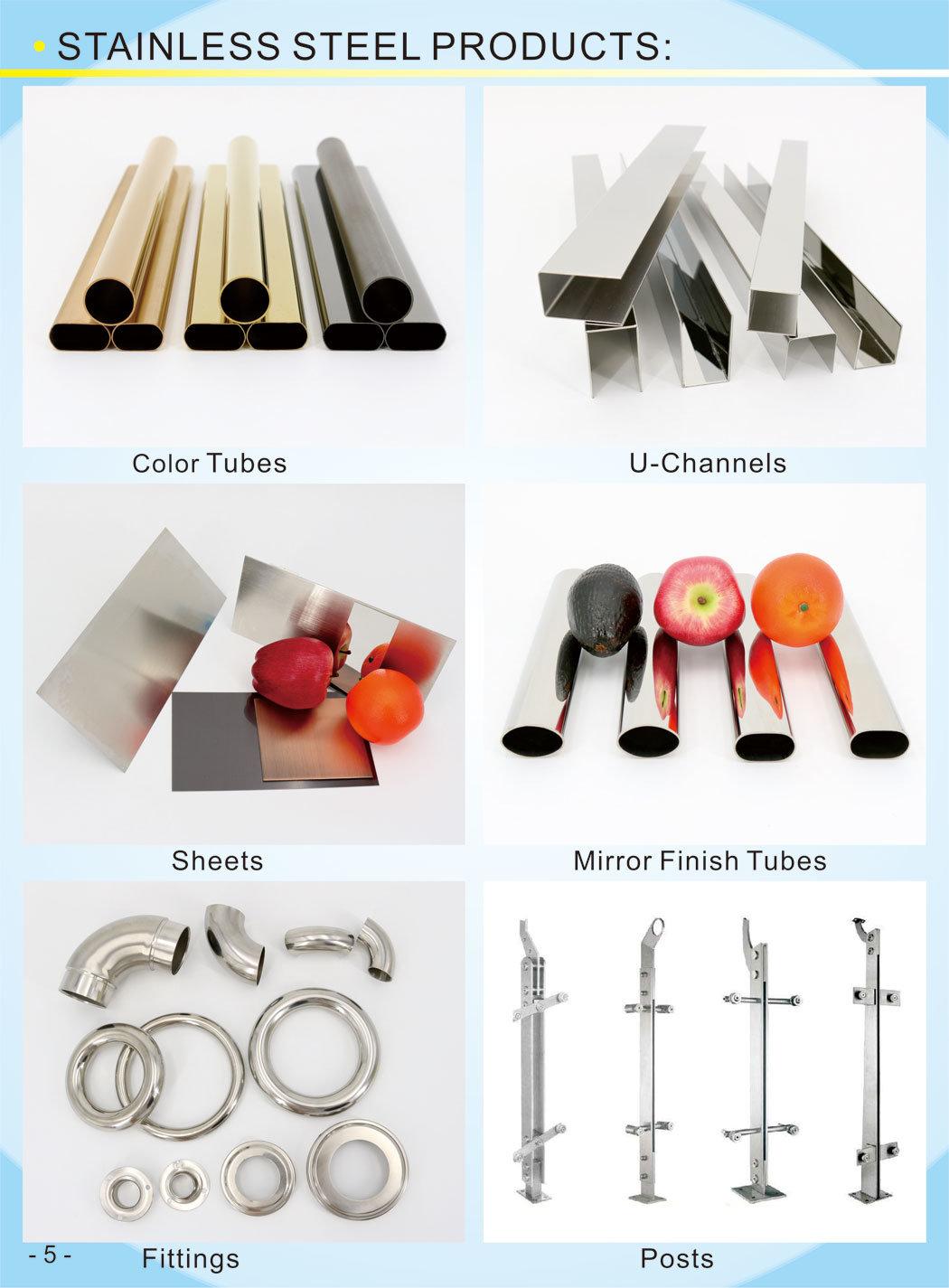 Tp316L Stainless Steel Round Pipes for Construction