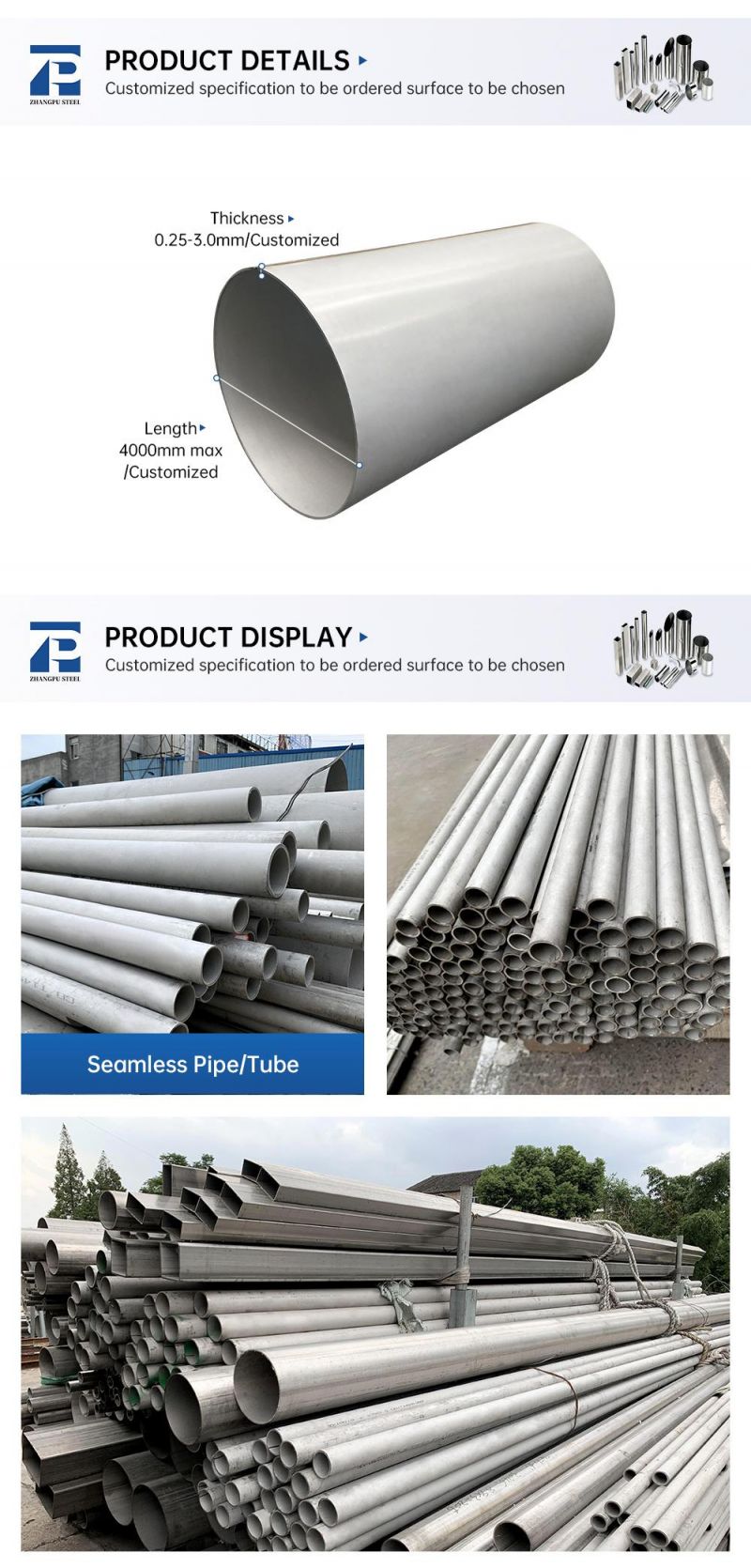ASTM DIN SUS Ss Square 316L 316 304 Stainless Steel Tube 6mm