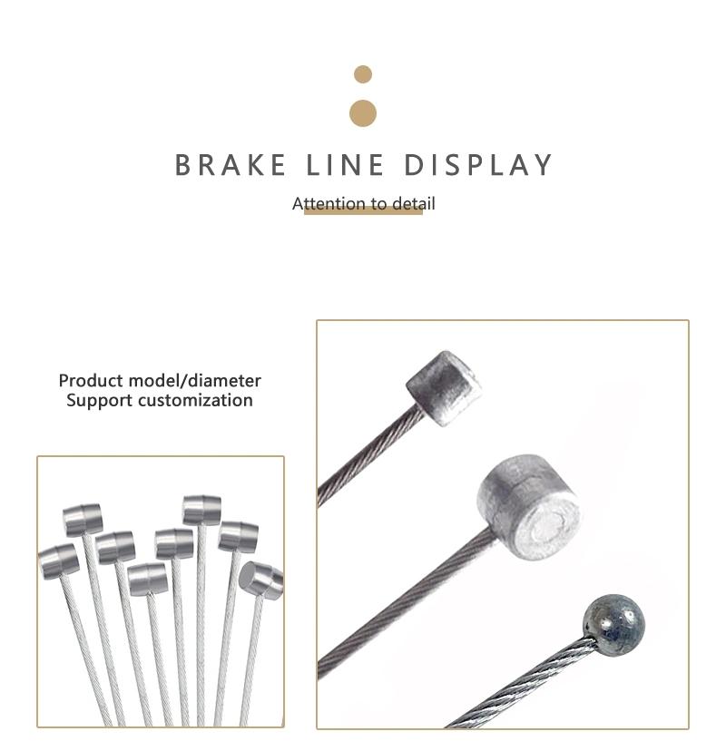 Automobile Motorcycle Control Cable Brake Cable Galvanized Steel Wire Rope 1*19 7*7 Cable with End Head