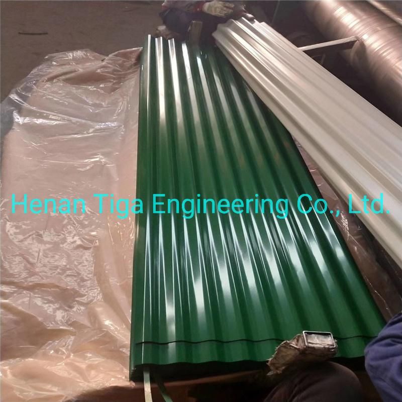 Building Material PPGI Color Roofing Tile Green Red Blue Prepainted Corrugated Steel Roof Sheet