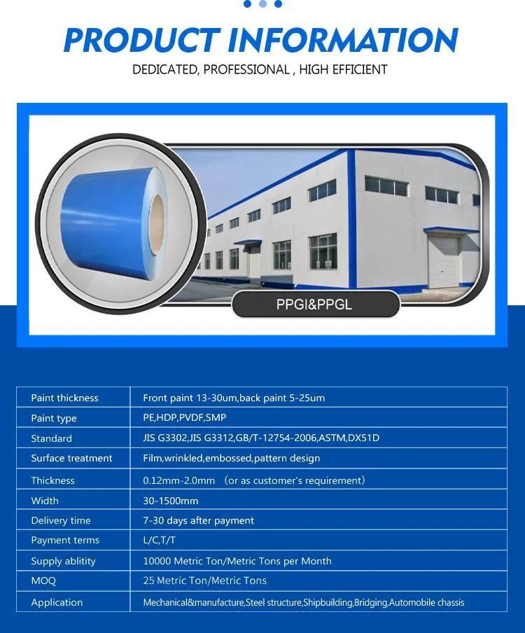 PPGI PPGL Dx51d 0.35*1220mm Ral Zinc Prepainted Galvalume/Galvanizedsteel Steel Coils