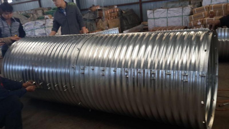Bridge Underground Bunker Corrugated Galvanized Metal Culvert Steel Pipe CMP
