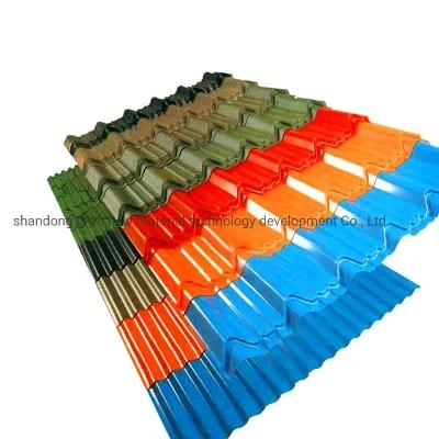 Thickness Glossy Painted Corrugated Steel Color Coated Roofing PPGI Sheets
