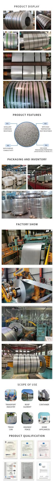 China Manufacturer JIS ASTM Az150 Galvalume Cold Rolled Sheets Coils Hot DIP Galvanized Steel Strip
