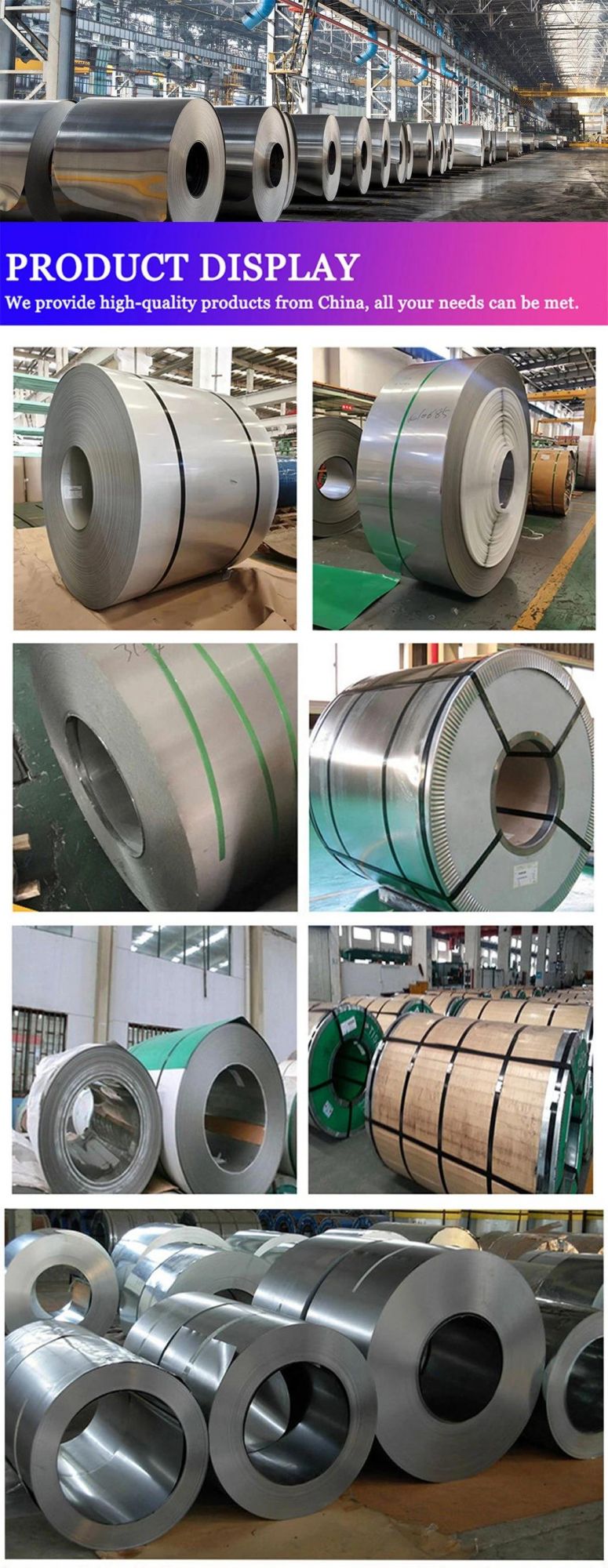 Quick Delivery Cold Rolled / Hot Rolled 304 304L 316 316L 321 259 Surface Stainless Steel Coil Material
