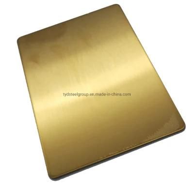 DIN TUV BV Ti-Gold Titanium Slit Edge Hairline Hl Decorative Plate Stainless Steel Sheet