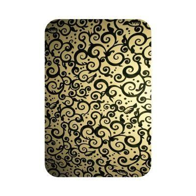S400 304 Gold Colored Embossing Decorative Stainless Steel Sheet 8K Mirror