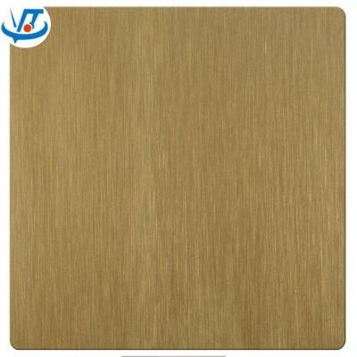 Sand Blast PVD Coated Stainless Steel Sheet 0.25mm Golden