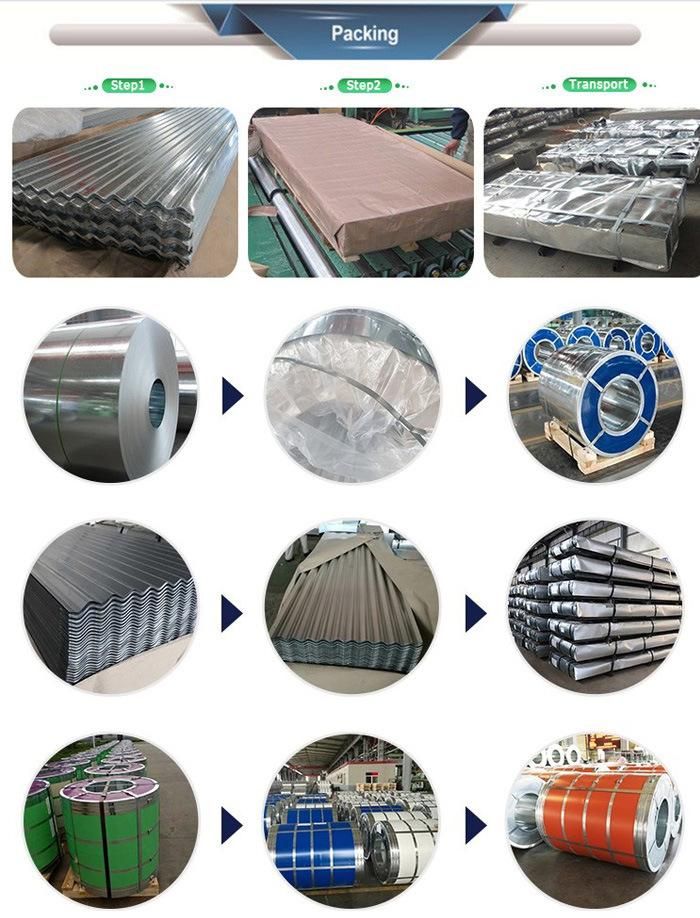 600mm Width PPGI/Galvanized Corrgated Steel Roofing Sheet with Color Price