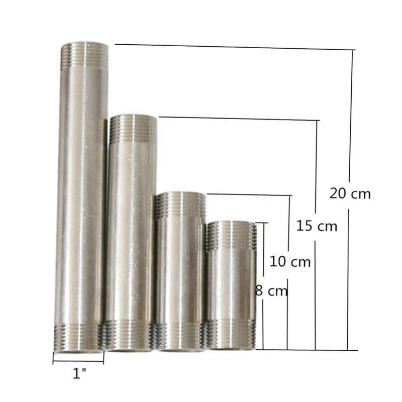 Stainless Steel 1 Inch Male Thread Pipe 8 10 15 20cm Garden Water Connector Shower Rod Extension Tube Joint