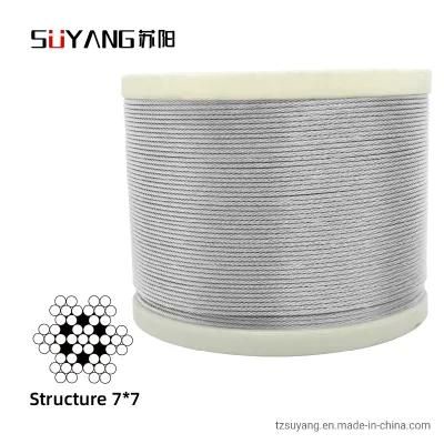 8.0mm 7x7 Stainless Steel Strand Wire Rope and Cables