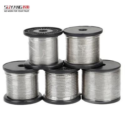 High Strength Corrosion Resistance 316 7*19 Stainless Steel Wire Rope 1.8mm Stainless Steel Cable