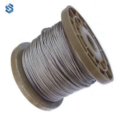 304 7X7 High Tension Corrosion Resistance Stainless Steel Wire Rope 0.6mm Wire Steel Rope